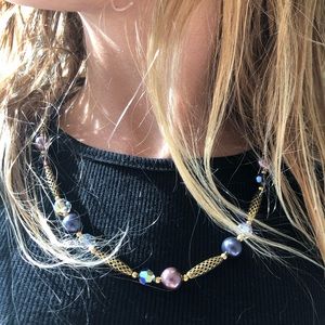 Bright beaded necklace.